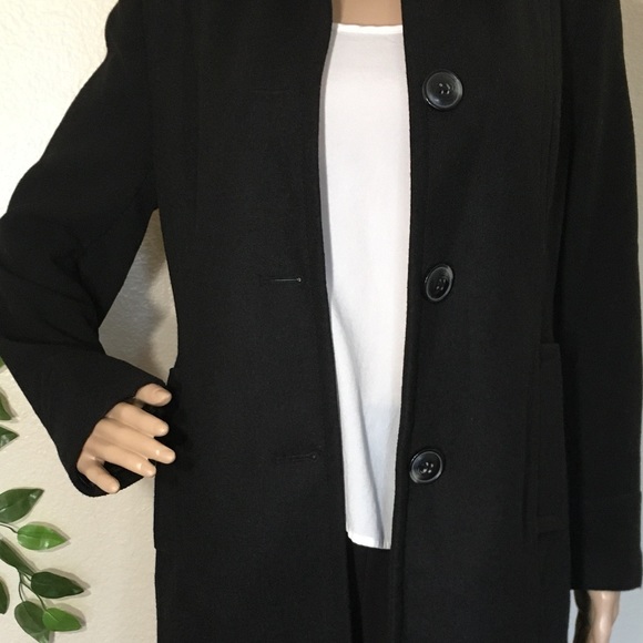 St. John’s Bay Black Long Pea Coat - Picture 8 of 8